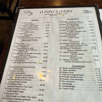 O Pipo Tavern - Menu - Portuguese Near Me - Newark, New Jersey O Pipo Tavern - Menu - Portuguese Near Me - Newark, New Jersey