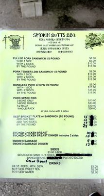 Menu photo 1 Smokin' Butts BBQ Pioneer, TN