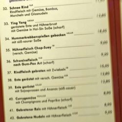 Gourmet Tempel - Karte