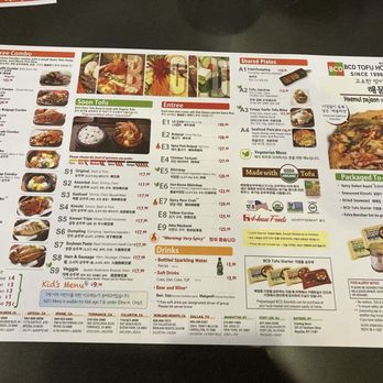 BCD Tofu House - Menu as placemat - Korean Near Me - Los Angeles, California BCD Tofu House - Menu as placemat - Korean Near Me - Los Angeles, California