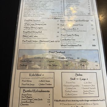 St Augustine Fish Camp - Menu - Seafood Near Me - St Augustine, Florida