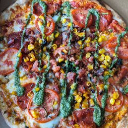 custom pizza - so good, under $12 for 11" unlimited toppings