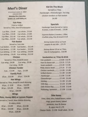 Menu photo 2 Merl's Diner Lanett, AL Menu photo 2 Merl's Diner Lanett, AL