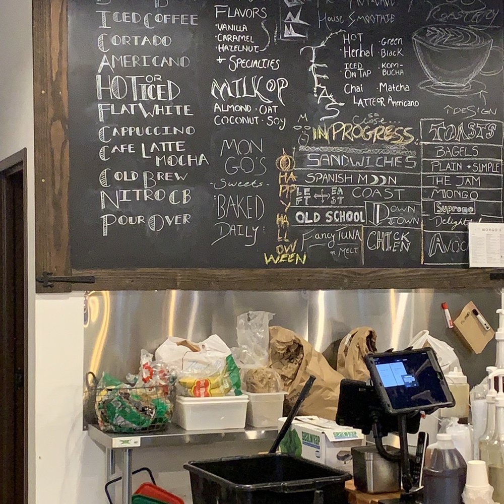 Mongo's Coffee - Menu on wall - Coffee & Tea Near Me - Syosset, New York Mongo's Coffee - Menu on wall - Coffee & Tea Near Me - Syosset, New York