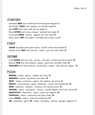 Menu photo 7 Bantam Santa Cruz, CA