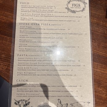Figs Oven + Enoteca - Menu side 2 - Mediterranean Near Me - Tucson, Arizona Figs Oven + Enoteca - Menu side 2 - Mediterranean Near Me - Tucson, Arizona