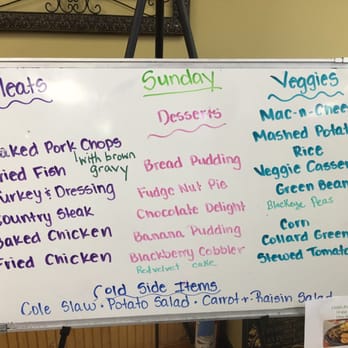 Dyar's Diner - a menu on a white board - Diners Near Me - Pendleton, South Carolina