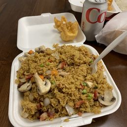 Pork fried rice with mushrooms Pork fried rice with mushrooms