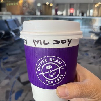 The Coffee Bean & Tea Leaf - Regular size Mocha latte with Soy milk sub - Coffee & Tea Near Me - Las Vegas, Nevada The Coffee Bean & Tea Leaf - Regular size Mocha latte with Soy milk sub - Coffee & Tea Near Me - Las Vegas, Nevada