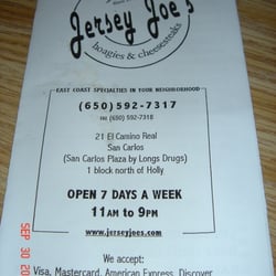 Jersey Joe's - greasy menu