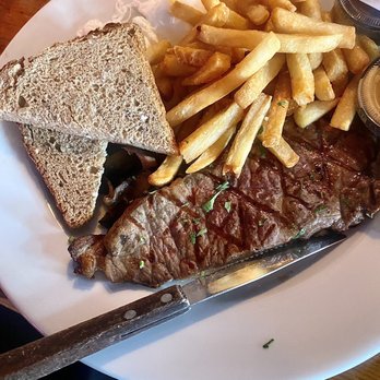Corner Social - Steak & poached eggs w/ FF and toast on the side - New American Near Me - New York, New York