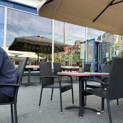 Chicky Grill - View from patio to building