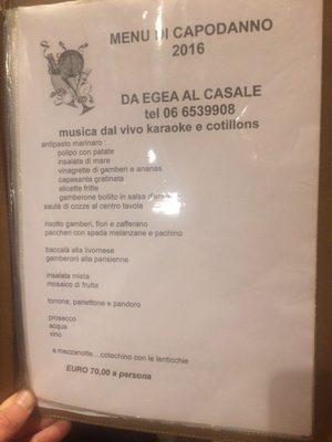 Menu photo 3 Da Egea Al Casale Rome, RM