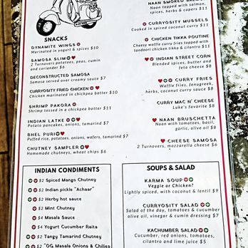 Curryosity - Menu - Indian Near Me - San Diego, California Curryosity - Menu - Indian Near Me - San Diego, California