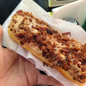 Donut Town - Highland - Maple bacon bar. DELICIOUS! - Donuts Near Me - Highland, California