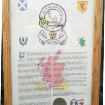 Celtic Tides - Printed Clan Badge (or Coat of Arms) History of Name, framed or protective sleeve, lots of options - Great Gift. - Jewelry Near Me - Lexington, Virginia