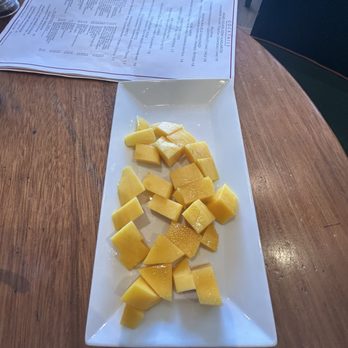 Cafe Pasqual's - Side of Sliced Mango - Vegetarian Near Me - Santa Fe, New Mexico