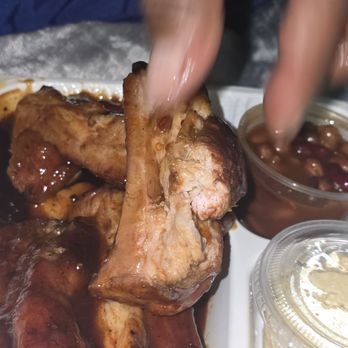 CJ's BBQ & Fish - Ribs dinner...fatty ribs should have been cooked down more. - Barbeque Near Me - Vallejo, California CJ's BBQ & Fish - Ribs dinner...fatty ribs should have been cooked down more. - Barbeque Near Me - Vallejo, California