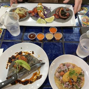 Holbox - Taco De Pulpo En Su Tinta, Baja Fish Taco, Scallop Taco, Kanpachi & Uni Tostada, Wood Grilled Kanpachi Taco - Latin American Near Me - Los Angeles, California Holbox - Taco De Pulpo En Su Tinta, Baja Fish Taco, Scallop Taco, Kanpachi & Uni Tostada, Wood Grilled Kanpachi Taco - Latin American Near Me - Los Angeles, California