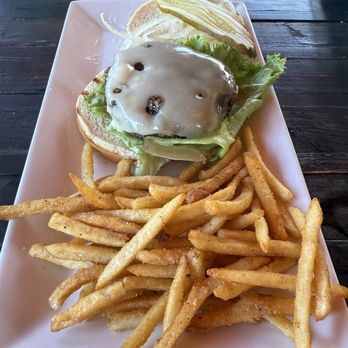 Rundown Cafe - Overcooked Jerk burger (great fries) - Seafood Near Me - Kitty Hawk, North Carolina Rundown Cafe - Overcooked Jerk burger (great fries) - Seafood Near Me - Kitty Hawk, North Carolina