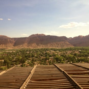 Sunset Grill - The view from our dinner table. - Steakhouses Near Me - Moab, Utah