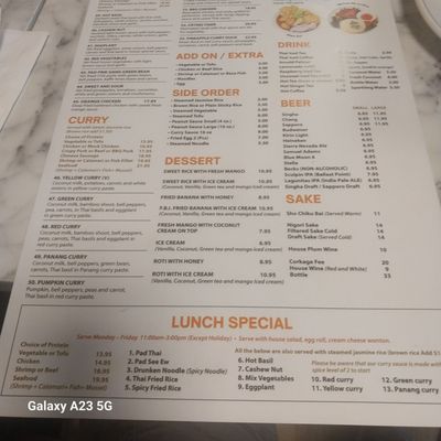 Menu photo 3 Sunset Thai Ocean Beach San Diego, CA Menu photo 3 Sunset Thai Ocean Beach San Diego, CA