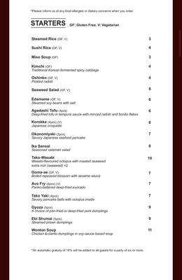 Menu photo 7 Gozen Victoria, BC