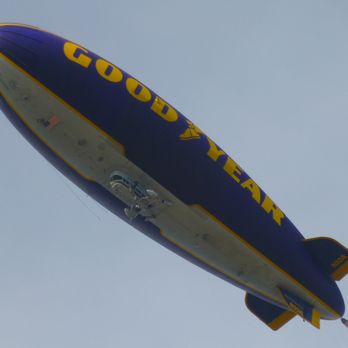Good Year Blimp - The American flag proudly flying on the tail! :) - Airports Near Me - Carson, California Good Year Blimp - The American flag proudly flying on the tail! :) - Airports Near Me - Carson, California