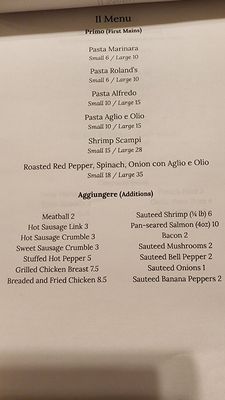 Menu photo 2 Roland's Trattoria Washington, PA Menu photo 2 Roland's Trattoria Washington, PA