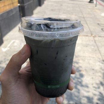 Red Bay Coffee - 16 oz. Charcoal Latte with Oatmilk - Cafes Near Me - Oakland, California Red Bay Coffee - 16 oz. Charcoal Latte with Oatmilk - Cafes Near Me - Oakland, California