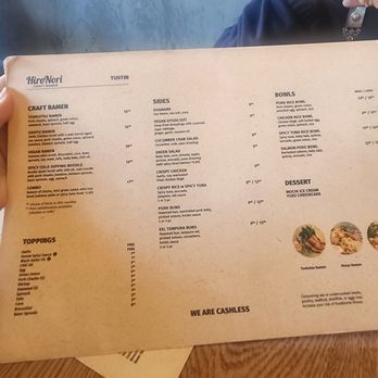 HiroNori Craft Ramen - Menu - Ramen Near Me - Tustin, California