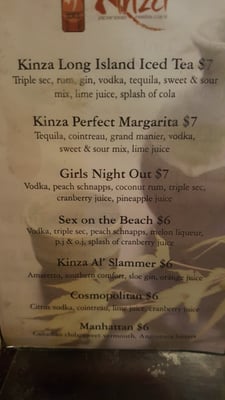 Menu photo 1 Kinza Japanese Restaurant Dothan, AL Menu photo 1 Kinza Japanese Restaurant Dothan, AL