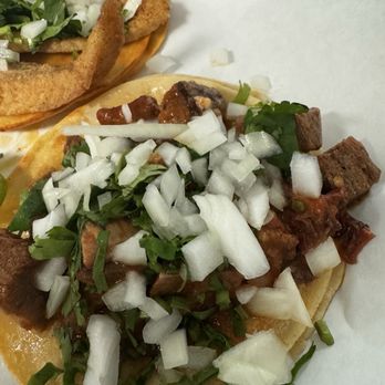 Burritos Tacos y Mas - Lengua Taco (front), Fish taco (back) - Mexican Near Me - Morgan Hill, California Burritos Tacos y Mas - Lengua Taco (front), Fish taco (back) - Mexican Near Me - Morgan Hill, California