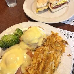 Eggs Benedict and Grilled Ham and Egg Sandwich Eggs Benedict and Grilled Ham and Egg Sandwich