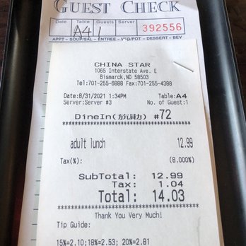 China Star - I thought a little expensive for lunch - Chinese Near Me - Bismarck, North Dakota China Star - I thought a little expensive for lunch - Chinese Near Me - Bismarck, North Dakota