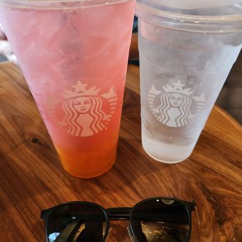 Starbucks - TR Passionfruit Guava Lemonade Ref & Ice Water - Coffee & Tea Near Me - Loma Linda, California