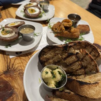 Washoe Public House - Bread plate, Scottish eggs and pork belly egg rolls - New American Near Me - Reno, Nevada Washoe Public House - Bread plate, Scottish eggs and pork belly egg rolls - New American Near Me - Reno, Nevada