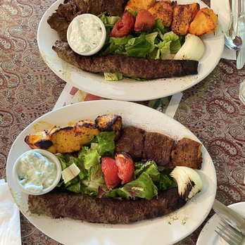 Orchard Market & Cafe - Mixed Kabobs with Mixed Green Salad - Middle Eastern Near Me - Towson, Maryland