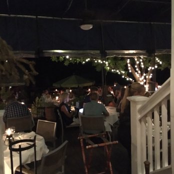 Louie's Backyard - View from our indoor seats. Hard to see in dark but you can see the sunset from here as well. Also nighttime vibe is lovely. - New American Near Me - Key West, Florida