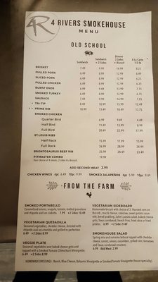 Menu photo 7 4 Rivers Smokehouse Jacksonville, FL