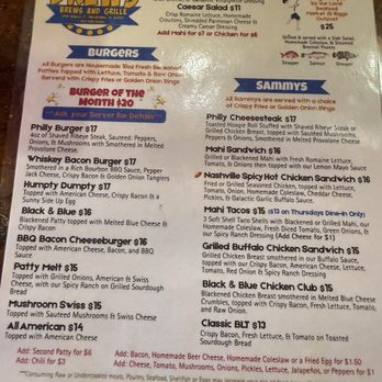 Drews Brews And Grille - Menu- does not reflect updates, no fish - New American Near Me - Melbourne, Florida