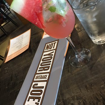 Not Your Average Joe's - Bethesda - Yummy Watermelon Sangria! ($8.50- Not on the Happy Hour menu but it's worth it) - New American Near Me - Bethesda, Maryland Not Your Average Joe's - Bethesda - Yummy Watermelon Sangria! ($8.50- Not on the Happy Hour menu but it's worth it) - New American Near Me - Bethesda, Maryland