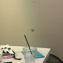 Prive - We were in a vip room and the wall was busted, the paint off the white wooden table was chipped.