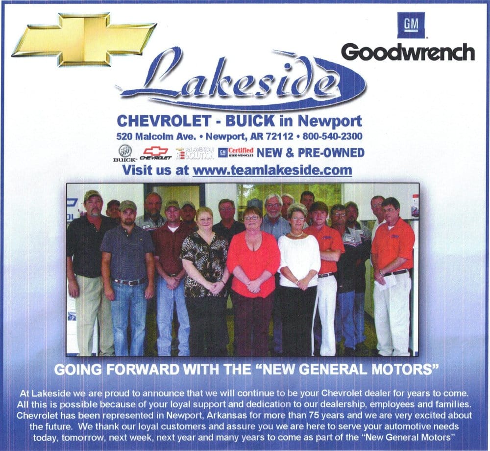LAKESIDE CHEVROLET Updated May 2024 520 Malcolm Ave, Newport, Arkansas Car Dealers Phone