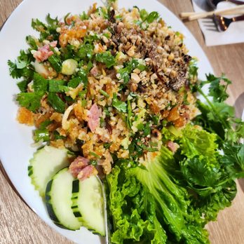 Lao'd District - Crispy rice - Thai Near Me - Houston, Texas