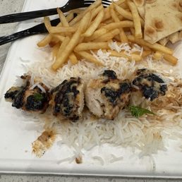 Roasted Garlic Lemon Chicken Kabob Plate Roasted Garlic Lemon Chicken Kabob Plate