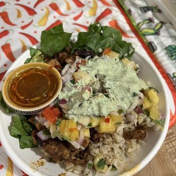 Gusto - East Cobb - Jerk Ginger Pineapple - Salad Near Me - Marietta, Georgia Gusto - East Cobb - Jerk Ginger Pineapple - Salad Near Me - Marietta, Georgia