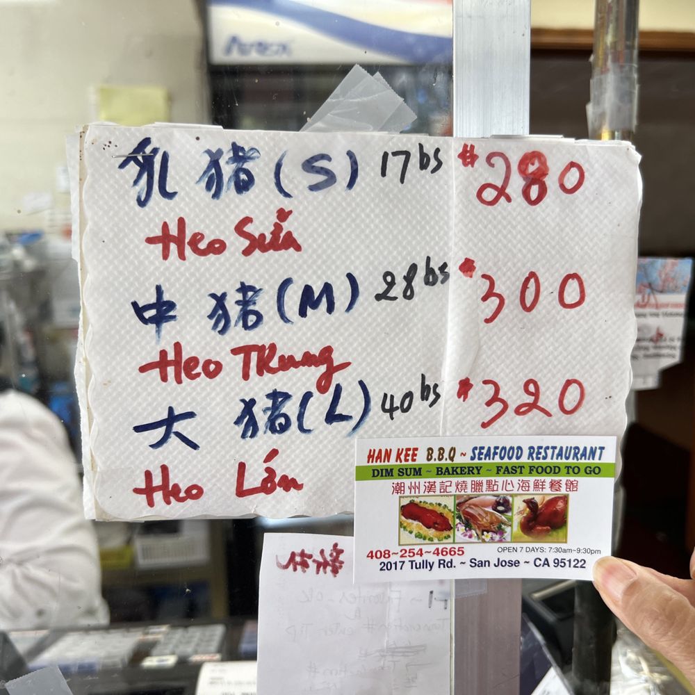 Prices for whole roasted pigs Prices for whole roasted pigs