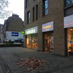 Aobaba - 12/04/2018;  Restaurant and grocery store entrance.