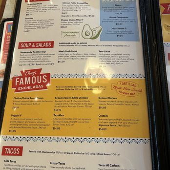 Chuy's - Menu - Tex-Mex Near Me - Jacksonville, Florida